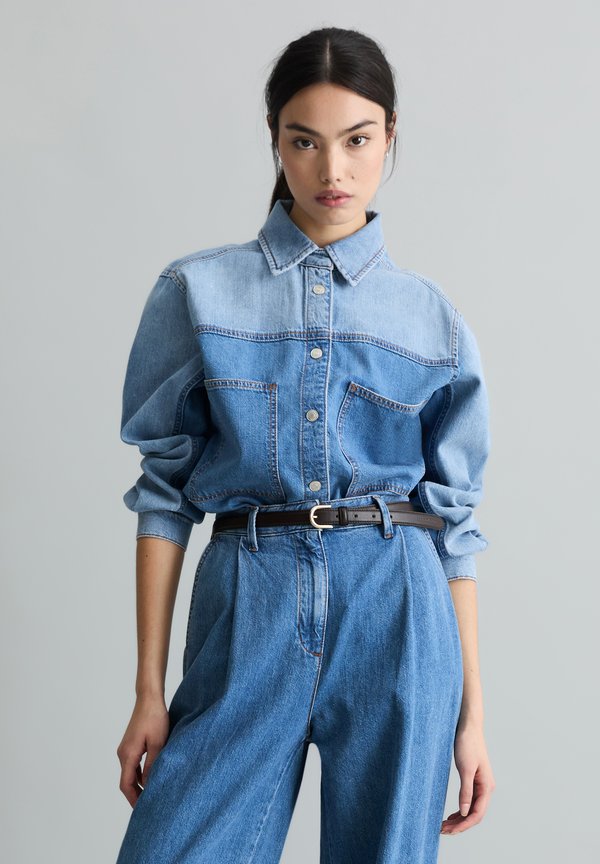 Marc O'Polo DENIM PINEAPPLE FIBRE, DENIM BLOUSES LONGSLEEVE, PATCHWORK