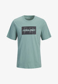 Jack & Jones T- - Print T-shirt - mineral blue