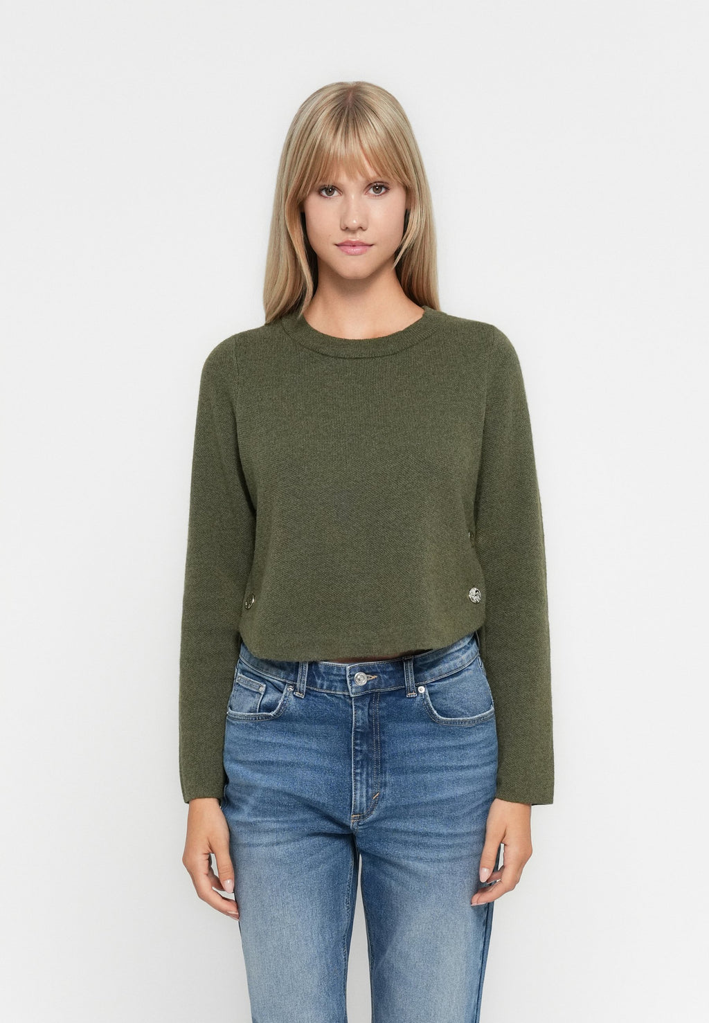 ONLY ONLRAMONE BUTTON DETAIL O NECK