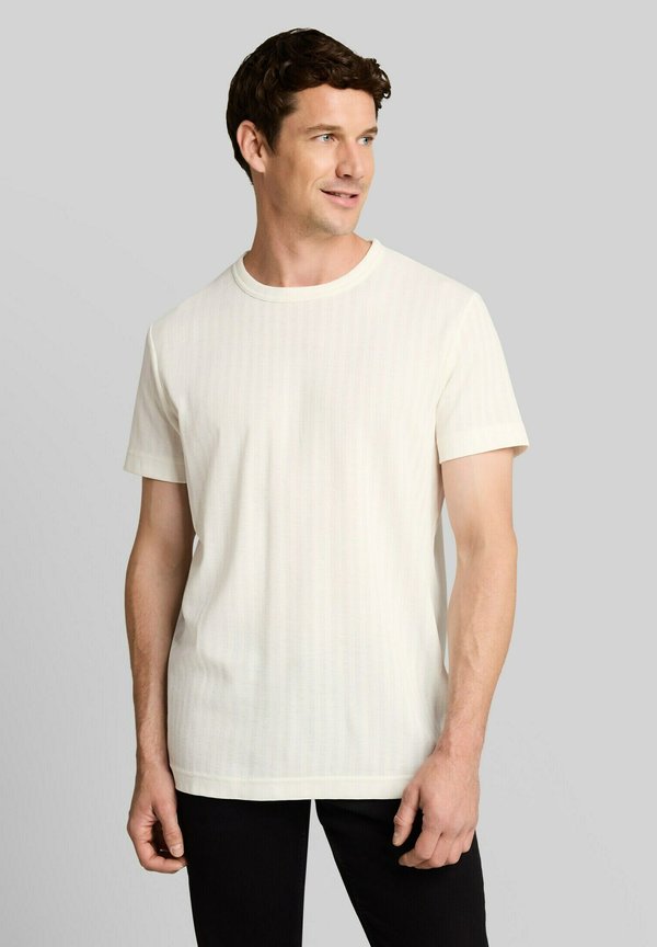 TOM TAILOR TOM TAILOR T-SHIRT T-SHIRT MIT WAFFELSTRUKTUR - Basic T-shirt - gardenia white