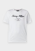 Tommy Hilfiger SCRIPT LOGO TEE - BRAND LOVE - Print T-shirt - white