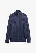 Superdry & Co CLASSIC CABLE HALF-ZIP - Jumper - soft navy