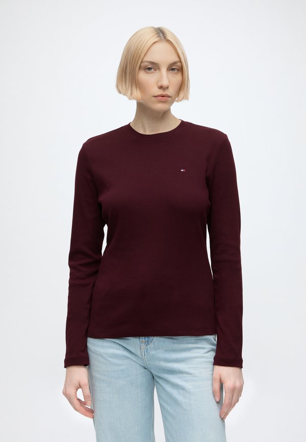 Tommy Hilfiger CODY SLIM - Long sleeved top - deep burgundy
