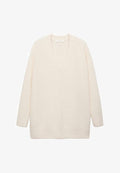 Mango V-NECK SWEATER - Jumper - off-white