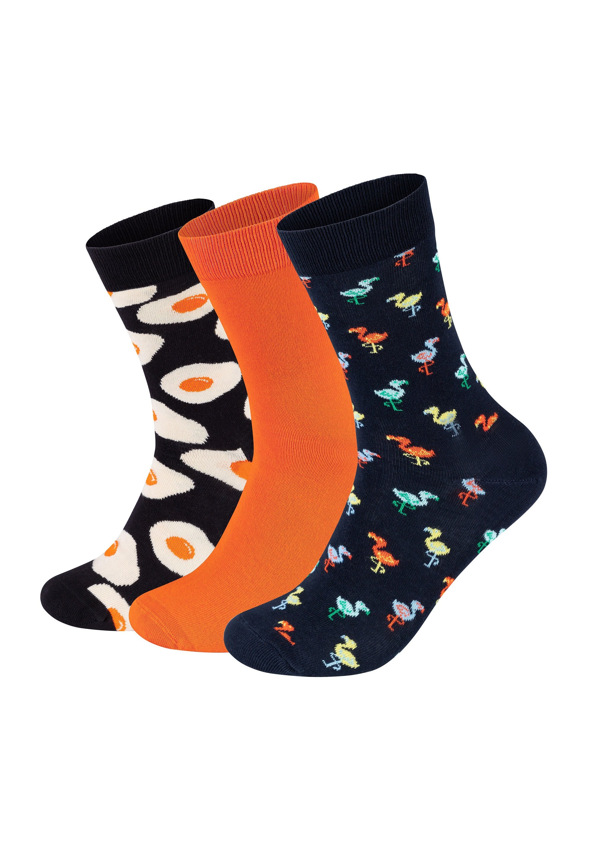 Happy Socks 3-PACK SUNNY SIDE UP-SOLID-FLAMINGO