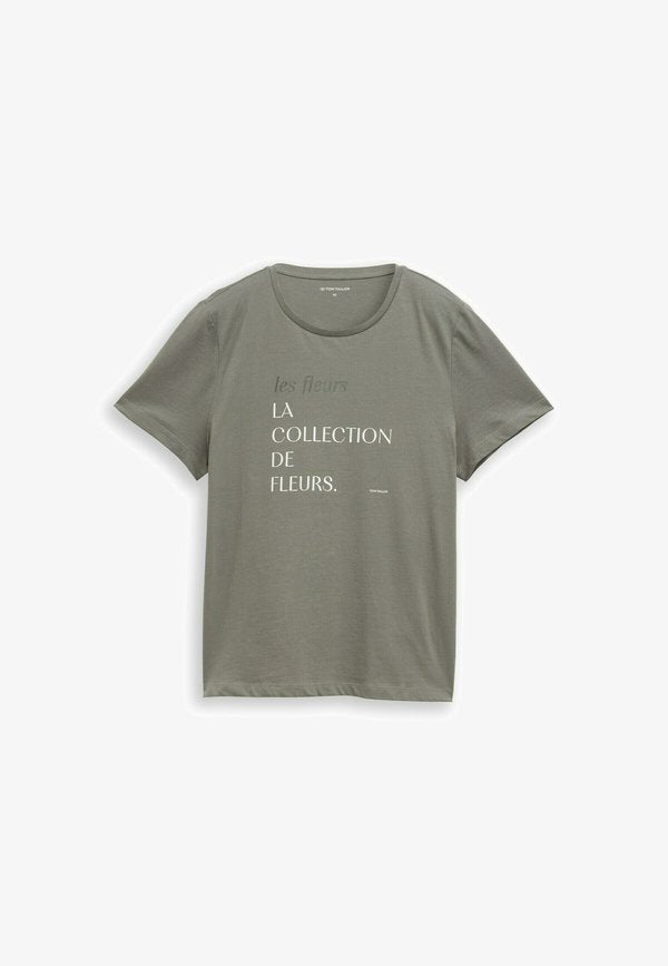 TOM TAILOR Print T-shirt - cloudy green