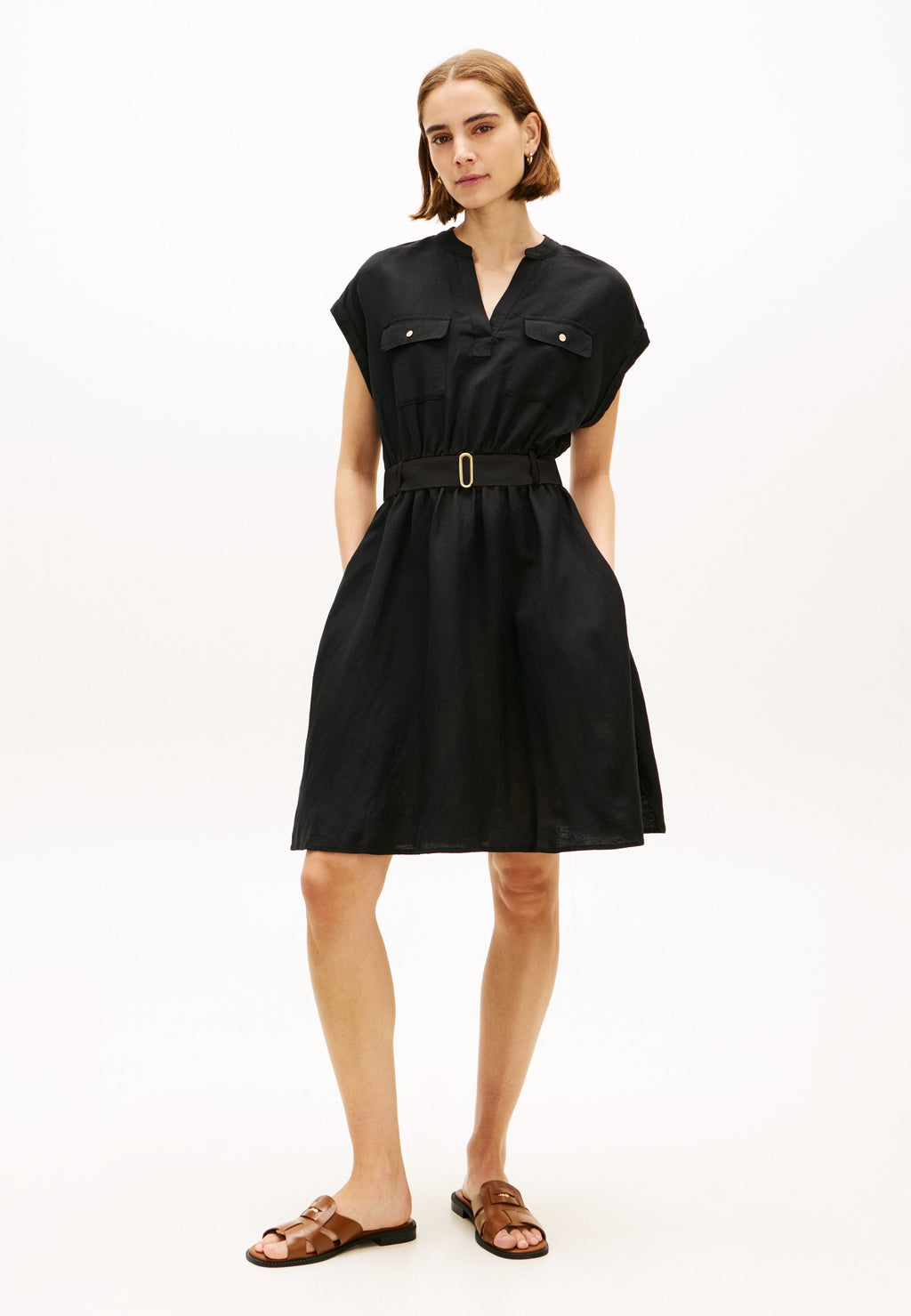 Tommy Hilfiger BELTED RELAXED MINI SHIRT DRESS