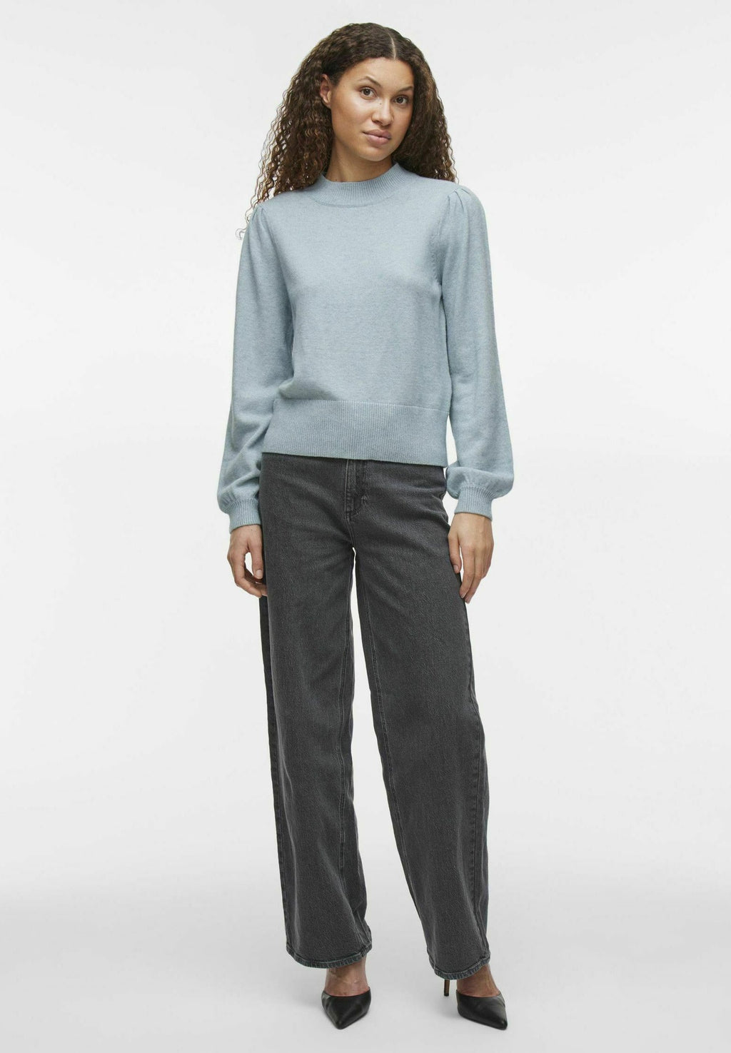 VILA VIRIL TURTLE-NK BALLOON L/S TOP - NOOS
