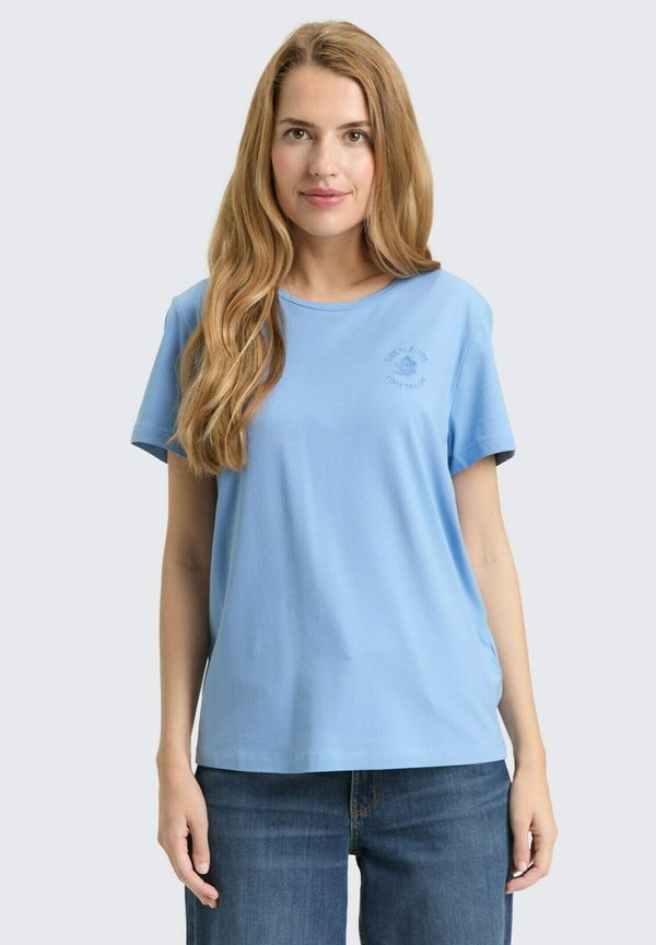 TOM TAILOR Basic T-shirt - light fjord blue