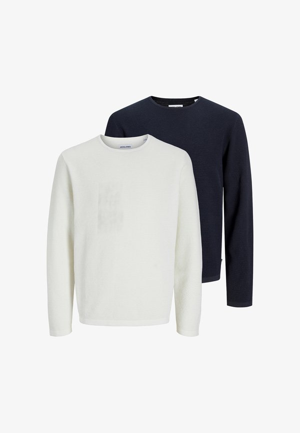 Jack & Jones 2 PACK - Jumper - dunkelblau/creme
