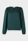 VILA VIELLETTE L/S SMOCK SATIN TOP - NOOS