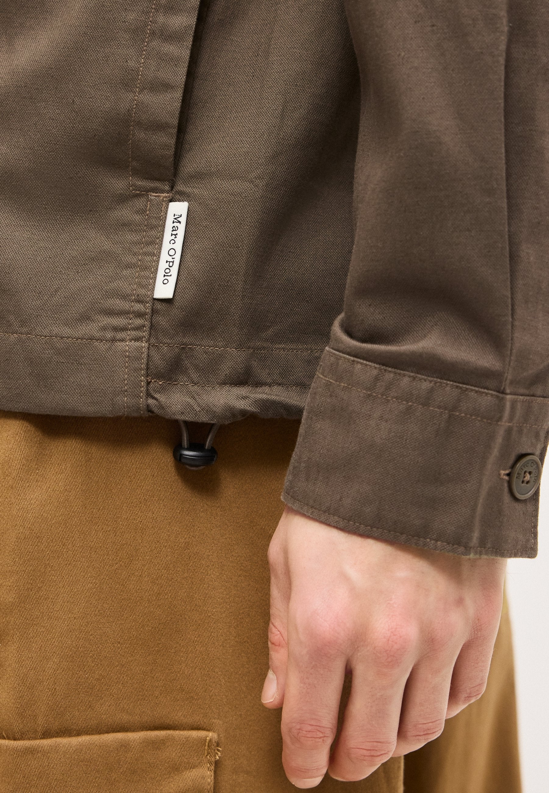 Marc O'Polo OVERSHIRT WITH CAMP COLLAR SIDE SEAM POCKETS STRAIGHT HEM