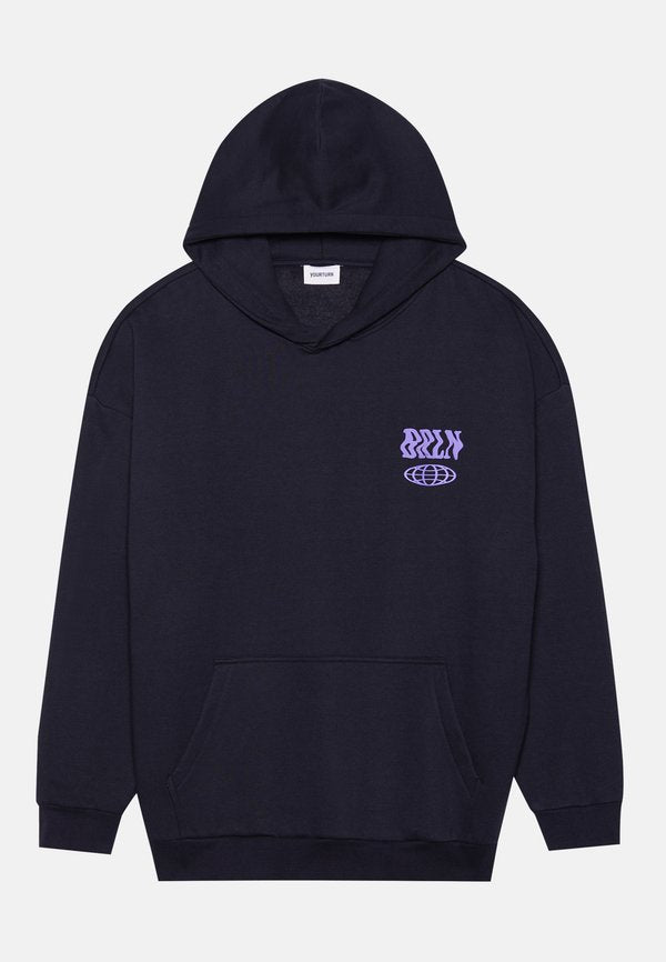 YOURTURN by Zalando UNISEX OVERSIZED FIT DISTORTED PRINT HOODIE