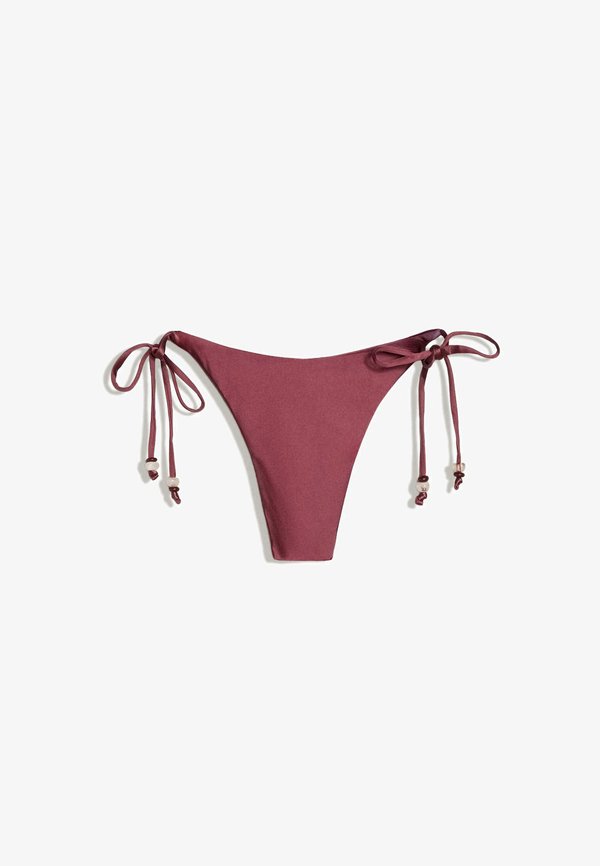 Bershka BIKINI BOTTOM - Bikini bottoms - bordeaux