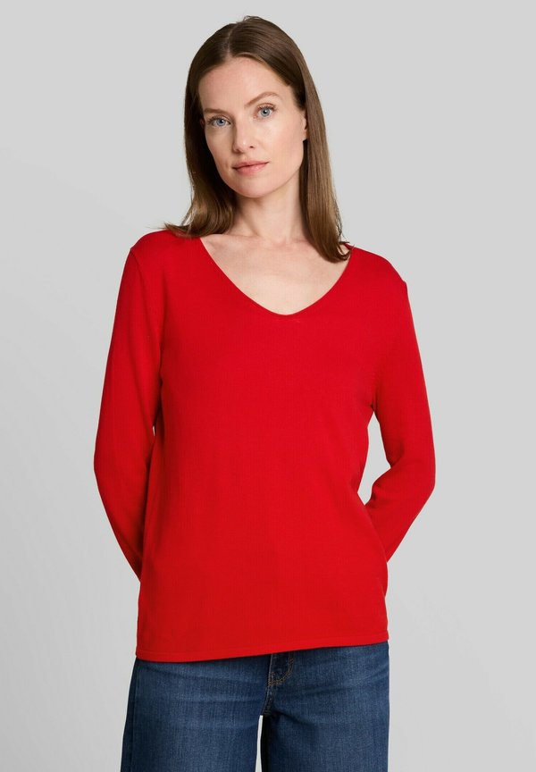 TOM TAILOR SWEATER BASIC V-NECK - Jumper - soft scarlet red