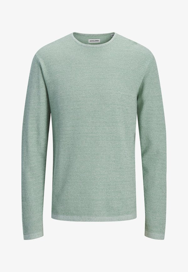 Jack & Jones Knitted Plain Knitted - Jumper - granite green/cloud dancer