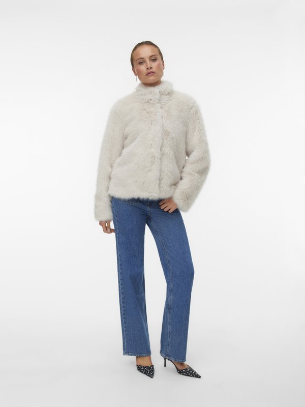 Vero Moda VMMONROE SHORT JACKET - Winter jacket - oatmeal