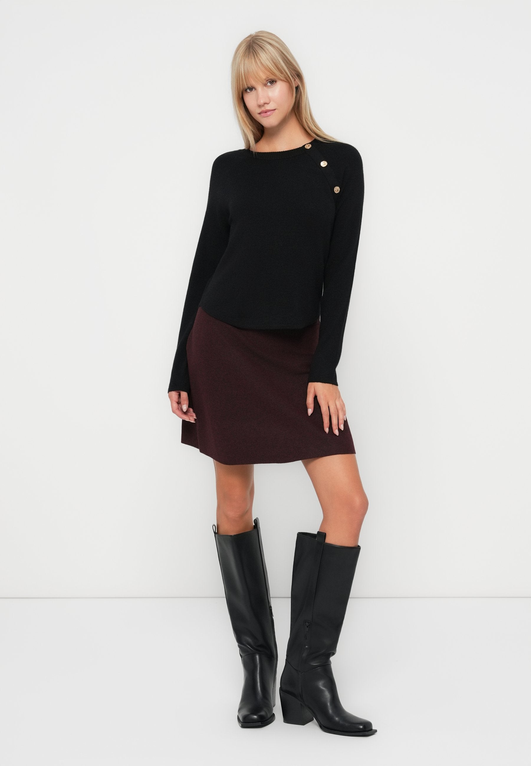 ONLY ONLIBI ELLA BUTTON O NECK