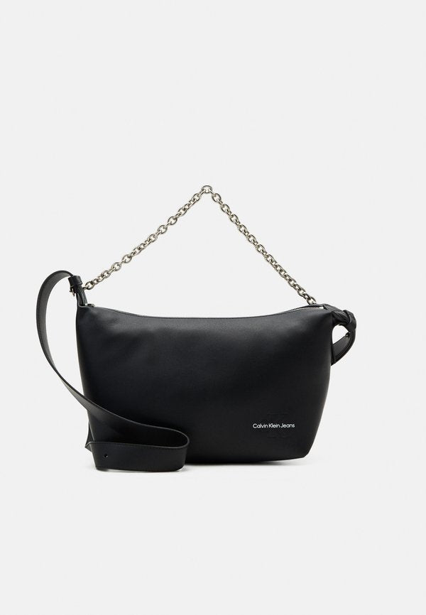Calvin Klein Jeans SCULPTED ROUND CHAIN - Cross body bag - black