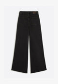 Bershka HIGH-WAIST WIDE-LEG - JEANS - Wide Leg - black