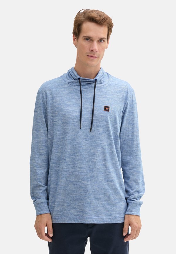 TOM TAILOR MIT STEHKRAGEN - Long sleeved top - hellblau