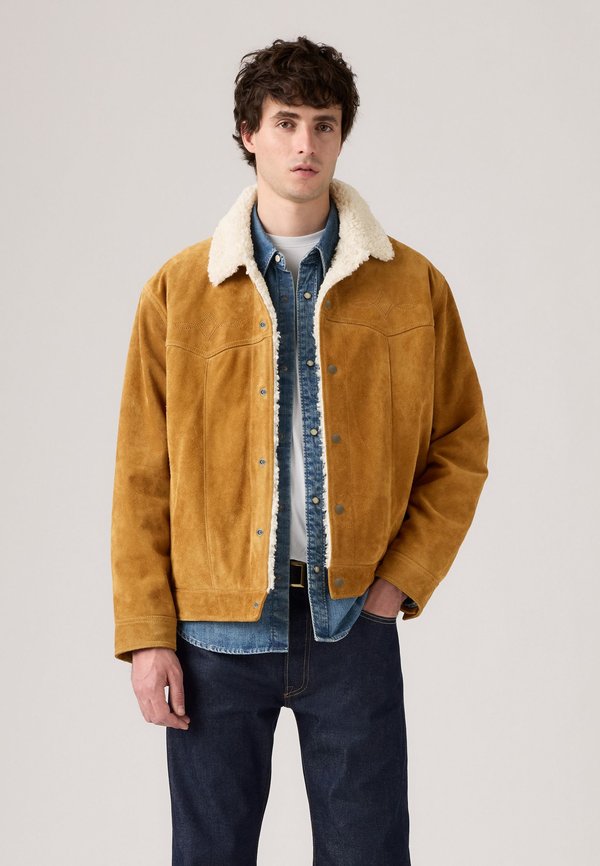 Levi's® WESTERN SHERPA - Leather jacket - evening sun