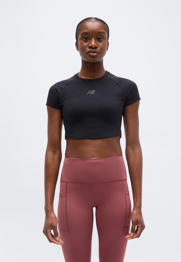 New Balance FAST DAYS FITTED CROP - Sports T-shirt - black