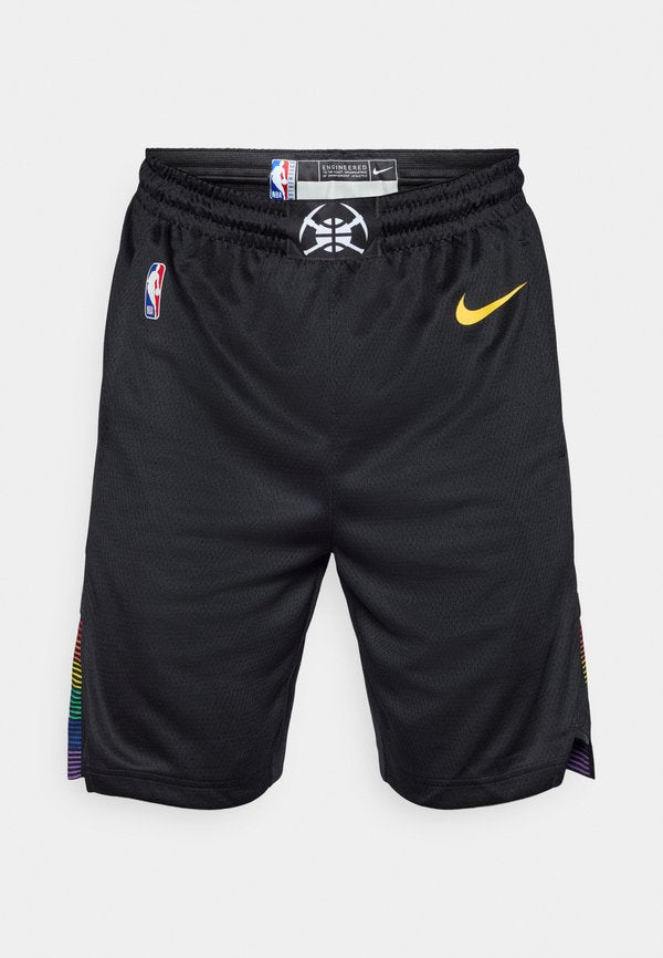 Nike Performance DENVER NUGGETS MNK DF SWGMN SHORT CITY EDITION 25 - Sports shorts - black/amarillo