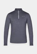 Calvin Klein Golf NEWPORT HALF ZIP - Long sleeved top - charcoal marl