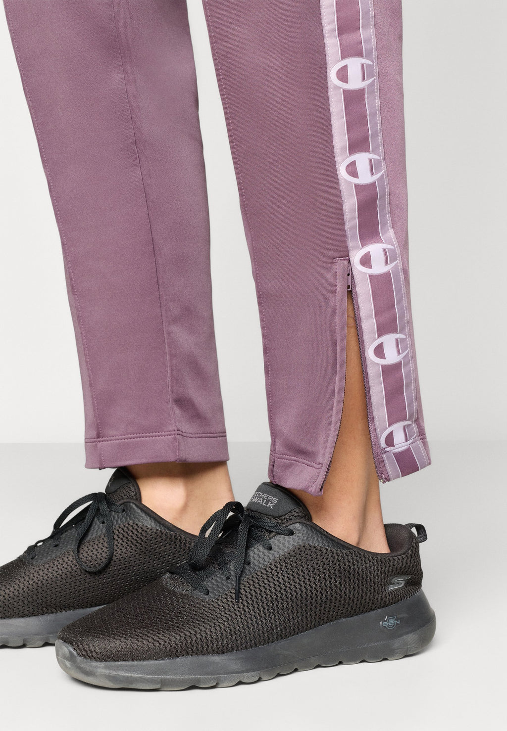 Champion SPORTS INSPIRED INTERLOCK STRAIGHT HEM PANTS WITH TAPE DETAILING