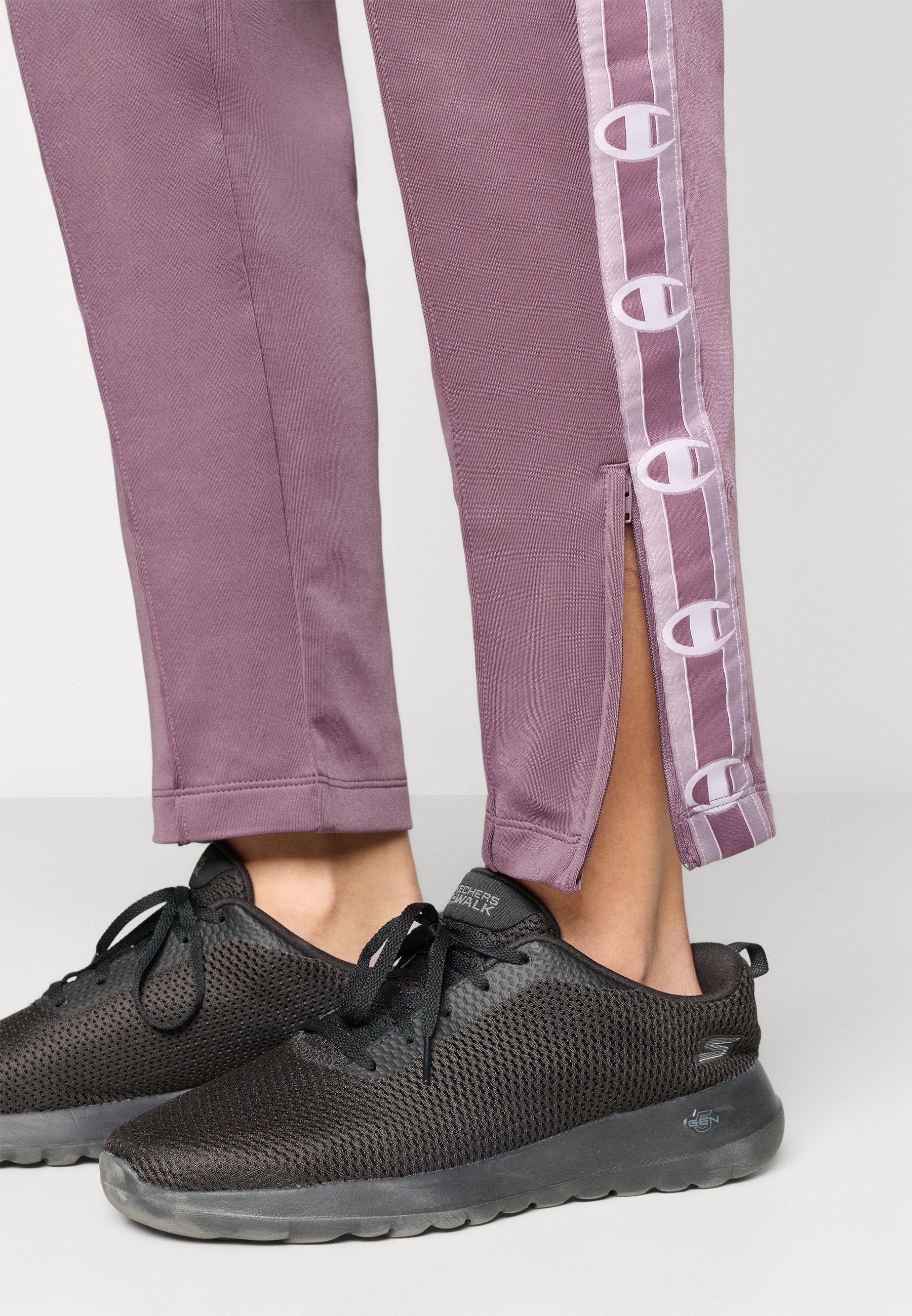 Champion SPORTS INSPIRED INTERLOCK STRAIGHT HEM PANTS WITH TAPE DETAILING