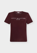 Tommy Hilfiger REG CORP LOGO  - Print T-shirt - deep burgundy