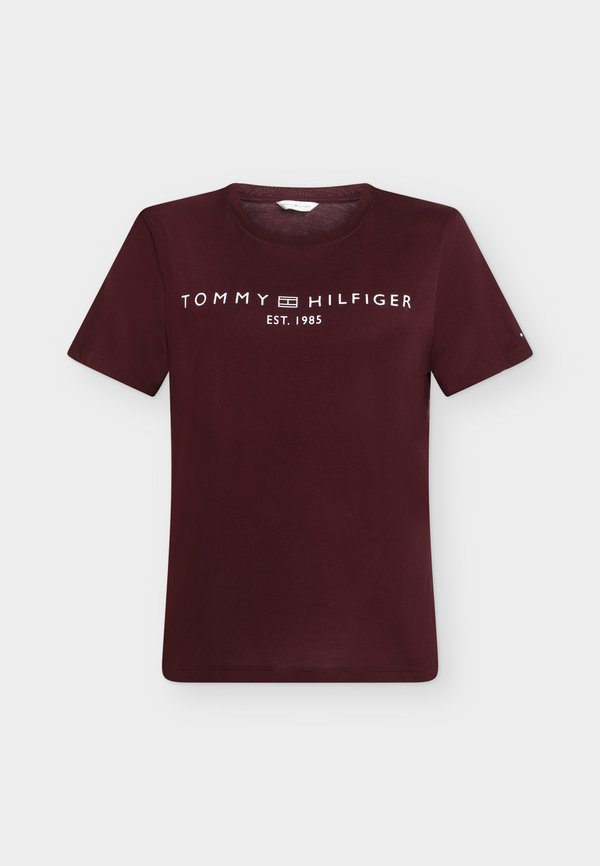 Tommy Hilfiger REG CORP LOGO  - Print T-shirt - deep burgundy
