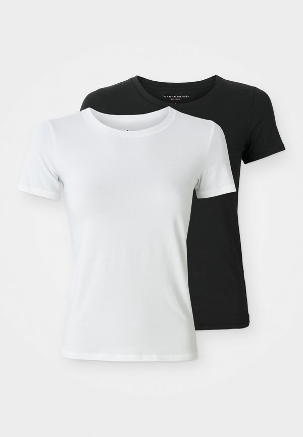 Tommy Hilfiger 2-PACK HILFIGER FLAG LOUNGE T-SHIRTS - Undershirt - white/black