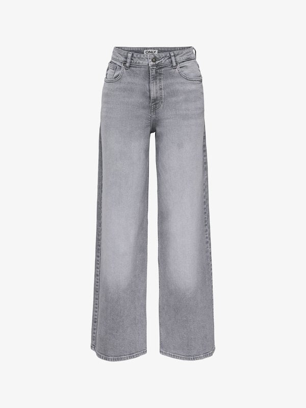 ONLY Wide-fit ONLFRANCESCA Mid waist Wide Leg Fit - Wide Leg - light grey denim