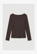 Vero Moda T-SHIRT AWTHEA TOP - Long sleeved top - chocolate torte