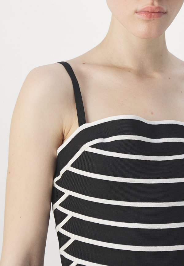 Hervé Léger STRIPED BANDAGE GOWN