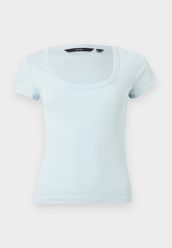Vero Moda VMCHLOE CS SHORT U-NECK NOOS - Basic T-shirt - ice water
