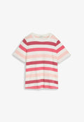 TOM TAILOR PLUS SIZE - Print T-shirt - coral offwhite stripe