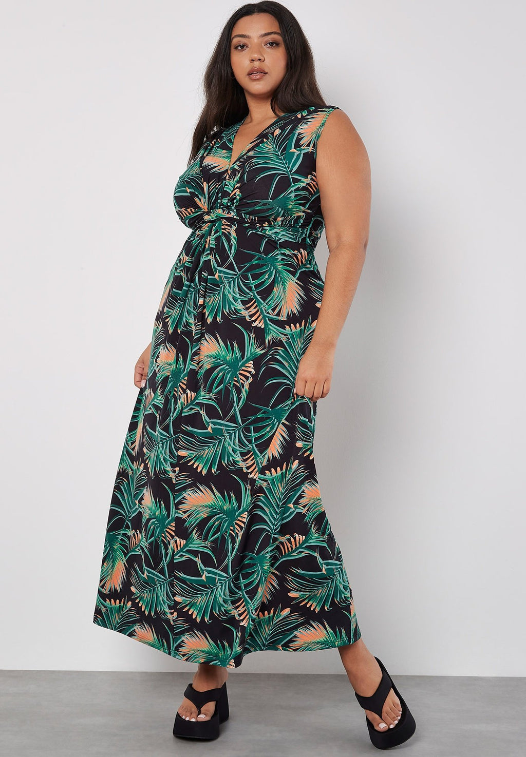 Apricot  PALM LEAF FRONT KNOT