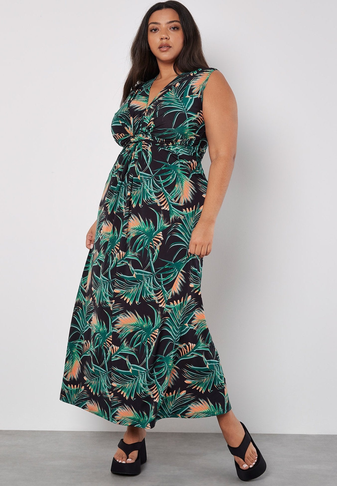 Apricot  PALM LEAF FRONT KNOT