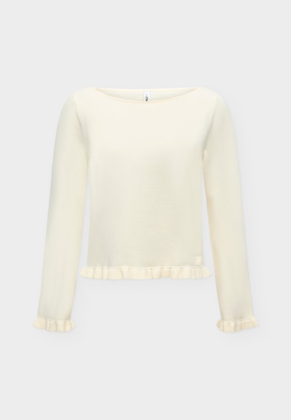 ONLY ONLCINDEREL FRILL ONECK - Jumper - birch