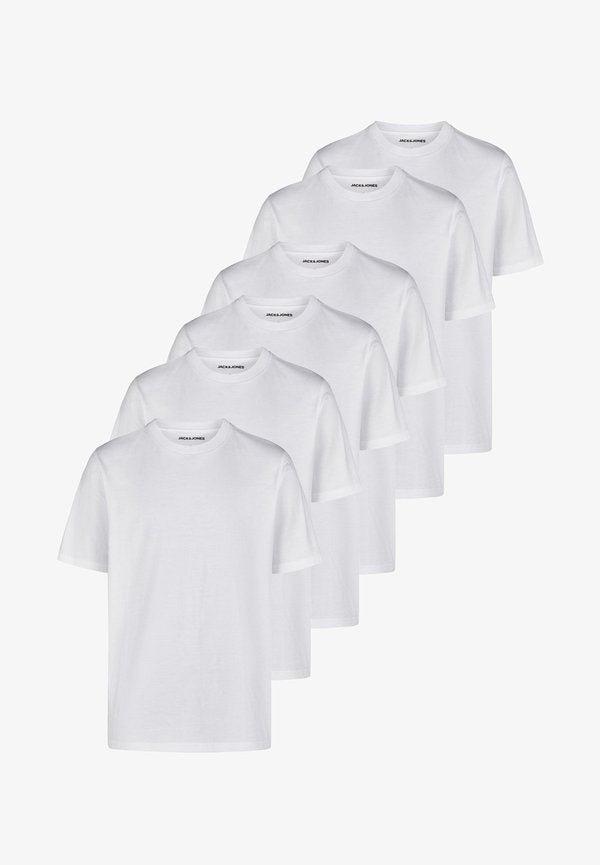 Jack & Jones 6 PACK - Basic T-shirt - 6x white (12284978)
