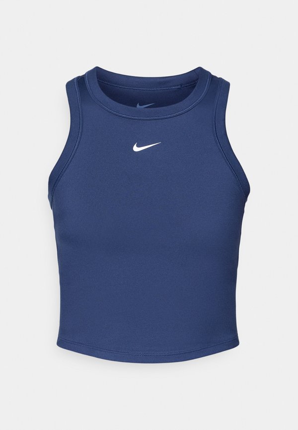 Nike Performance ONE FITTED CROP TANK - Top - midnight navy/white