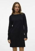 Vero Moda Knitted VMANJASTINNA Midi - Jumper dress - black