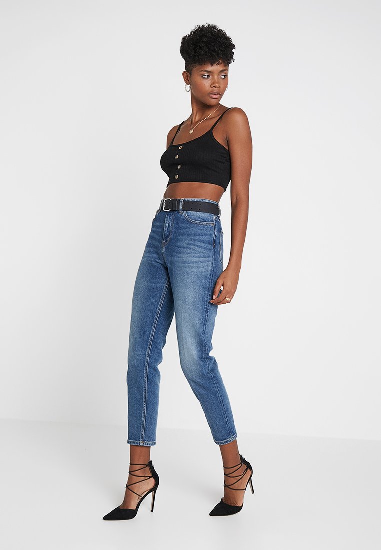 Missguided BUTTON DOWN CROP CAMI 2 PACK