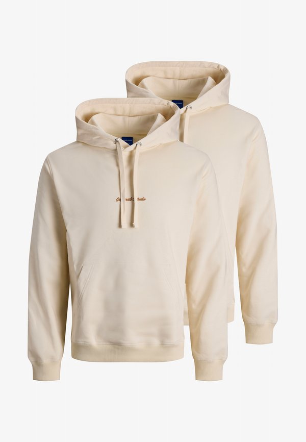 Jack & Jones 2ER PACK - Hoodie - antique white