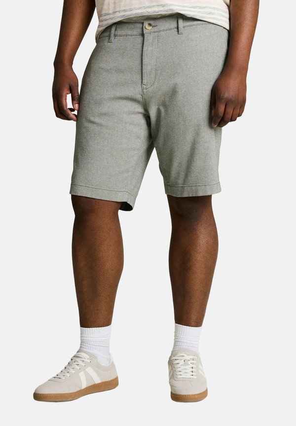 TOM TAILOR PLUS SIZE - CHINO SHORTS MIT STRETCH - Shorts - deep leaf green structure