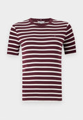 Tommy Hilfiger SLIM FIT - Print T-shirt - deep burgundy/ecru