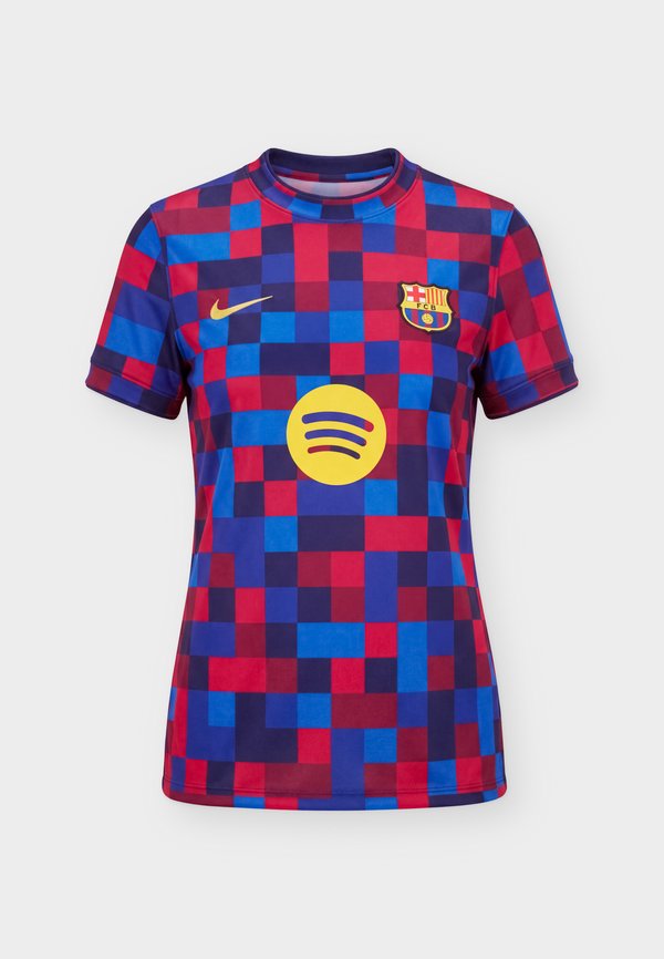 Nike Performance FC BARCELONA ACADEMY PRO PREMATCH HOME - Print T-shirt - noble red/blackened blue/mineral yellow